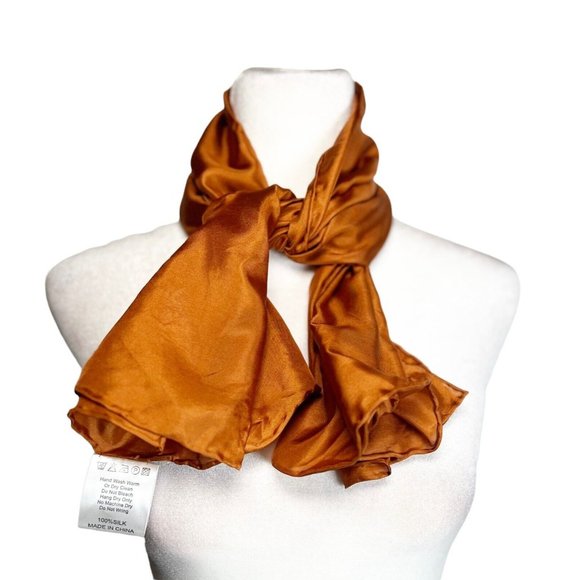 Wyoming Traders Accessories - UT Longhorns Burnt Orange Bandana 100% Silk Scarf by Wyoming Traders Solid 34"